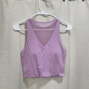 Purple Klassy Network Crop Top